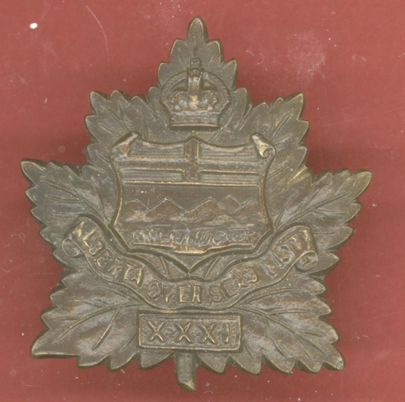 Canadian 31st Bell's Bulldog's Bn. WW1 CEF Officer OSD cap badge