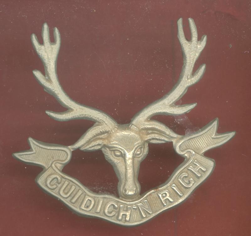 Scottish Seaforth Highlanders OR's glengarry badge