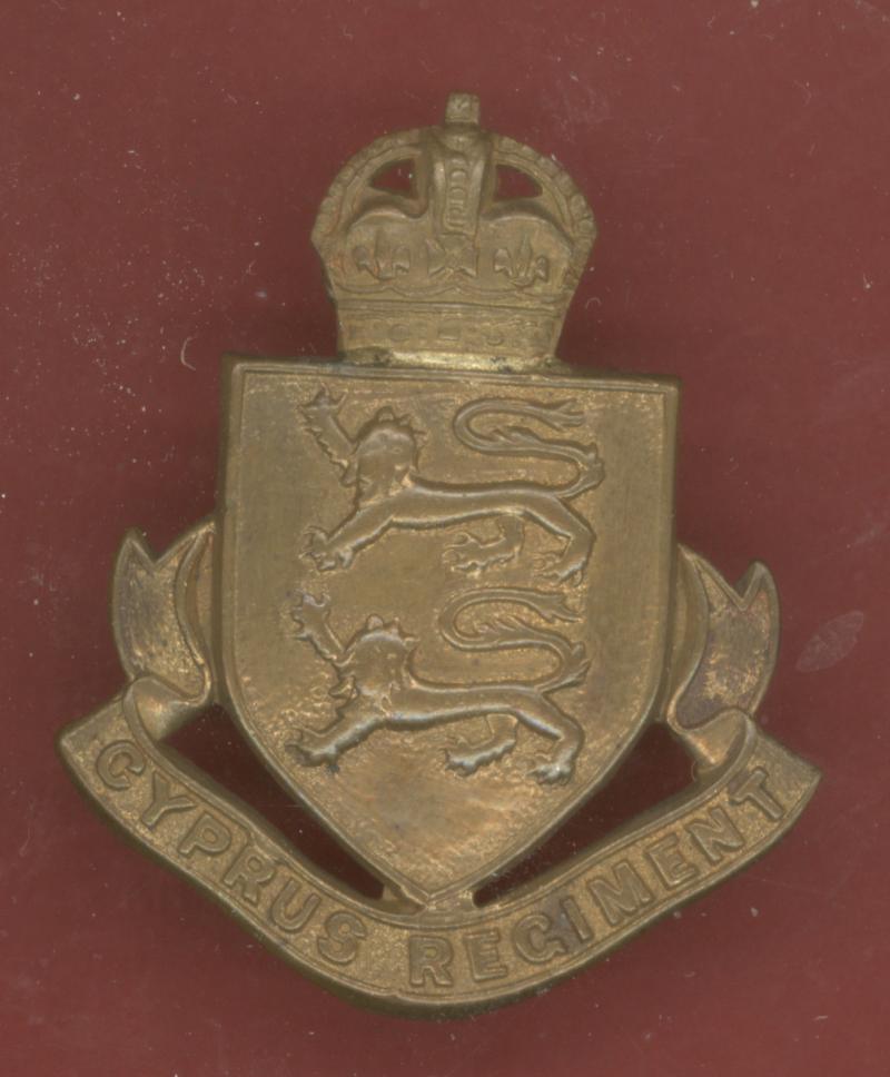 British Colonial The Cyprus Regiment cap badge
