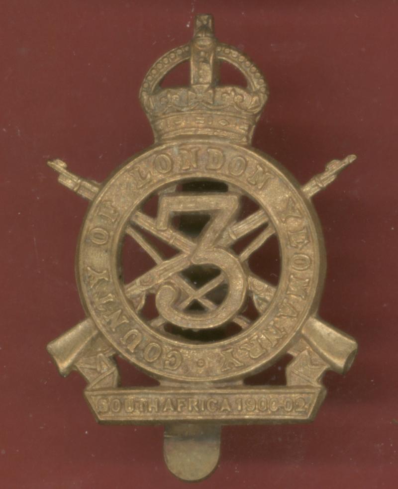 3rd County of London Yeomanry (Sharpshooters)WW1 OR's cap badge