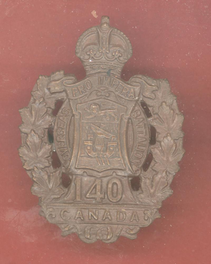 Canadian 140th New Brunswick Bn. WW1 CEF cap badge