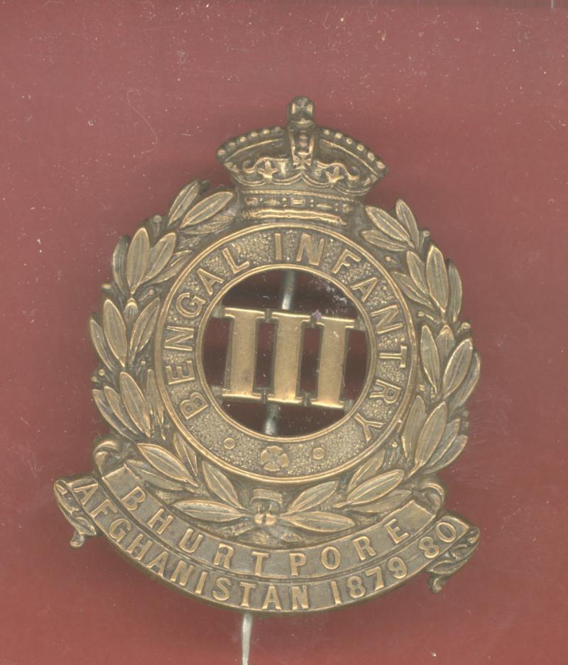 Indian Army 3rd Bengal Infantry Victorian Helmet badge