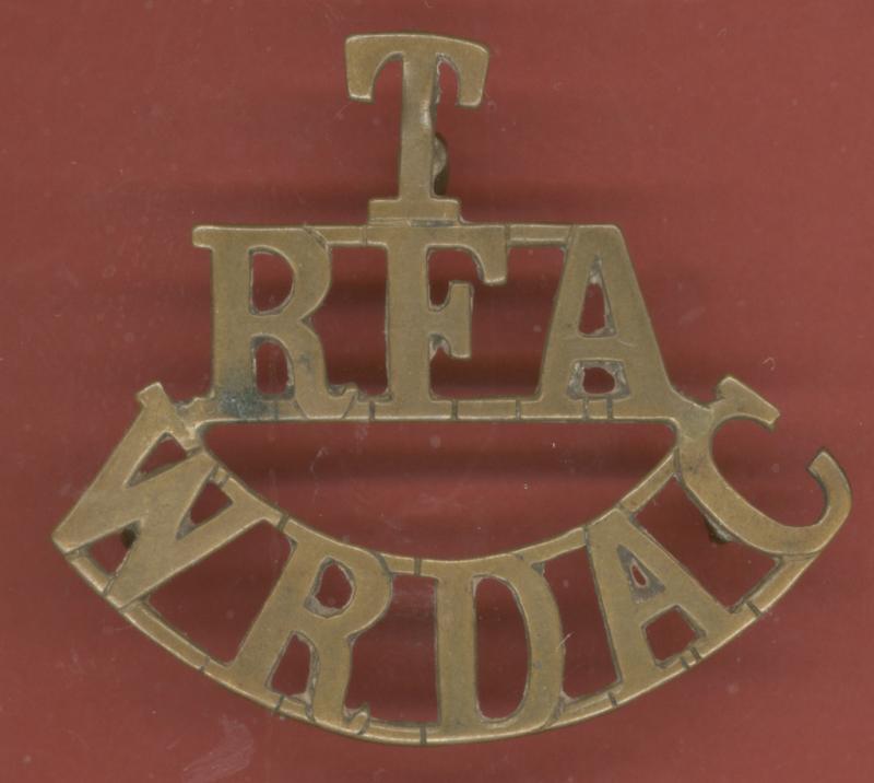T / RFA /  W.R.D.A.C. WW1 shoulder title
