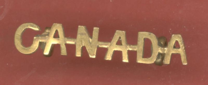 CANADA Canadian Officer's shoulder title