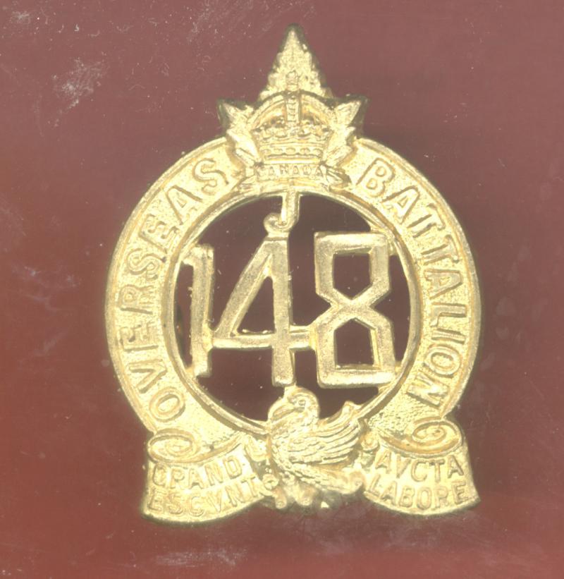 Canadian 148th Montreal Bn. WW1 CEF cap badge