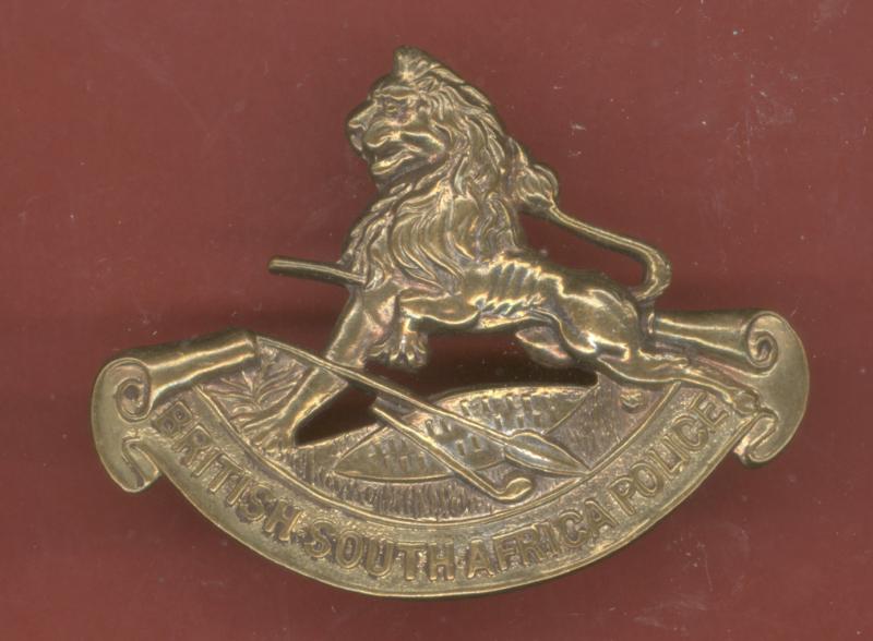 Rhodesia British South African Police helmet / cap badge